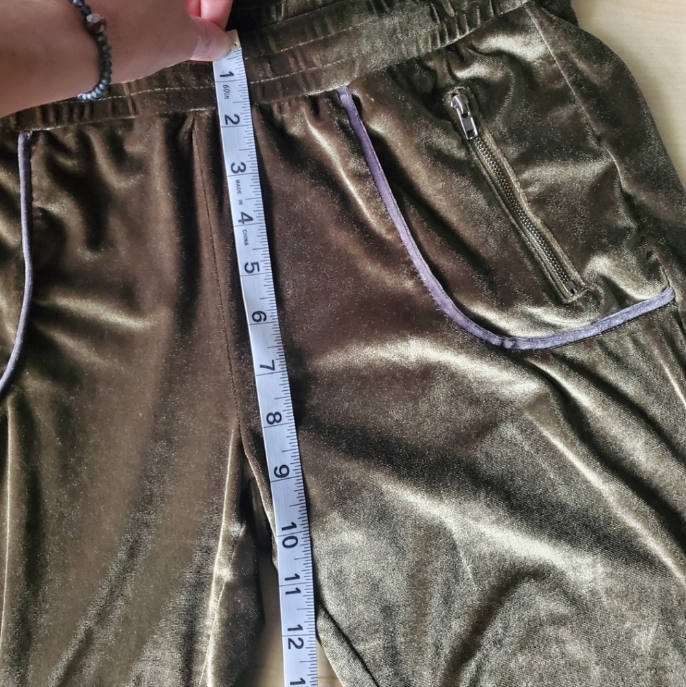 Gianni Bini army green velvet pants - Picture 9 of 9